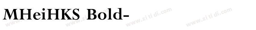 MHeiHKS Bold字体转换